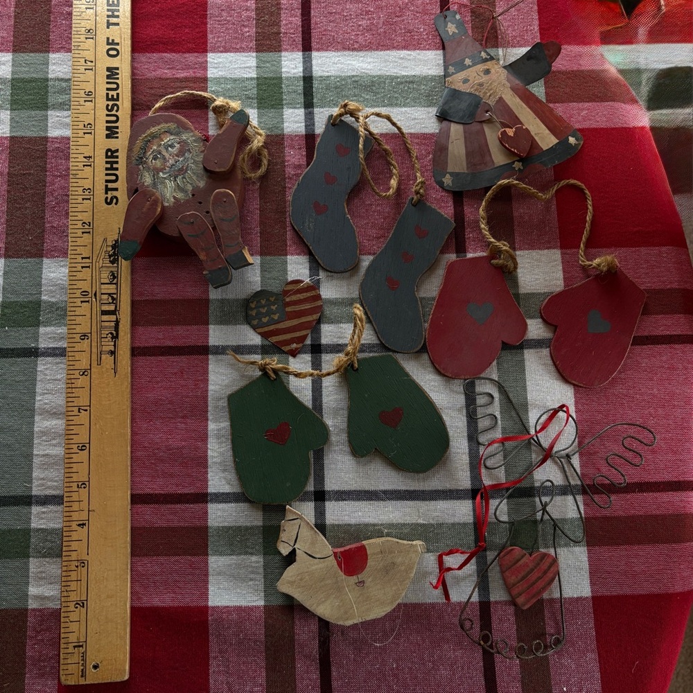 Vintage Christmas Ornaments, Lot of 8